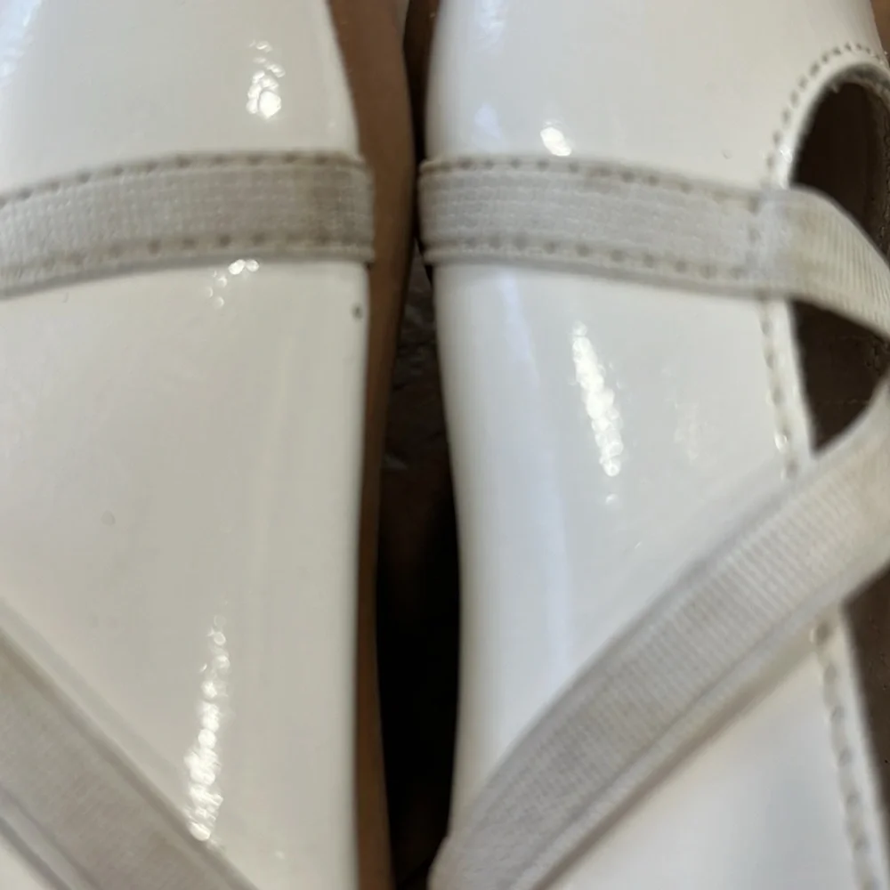 Livie and Luca white patent Mariposa shoes